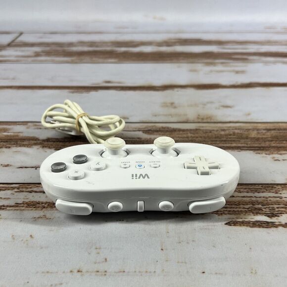 Nintendo Wii White Wired Classic Pro Controller Genuine OEM (RVL-005) - Picture 3 of 4